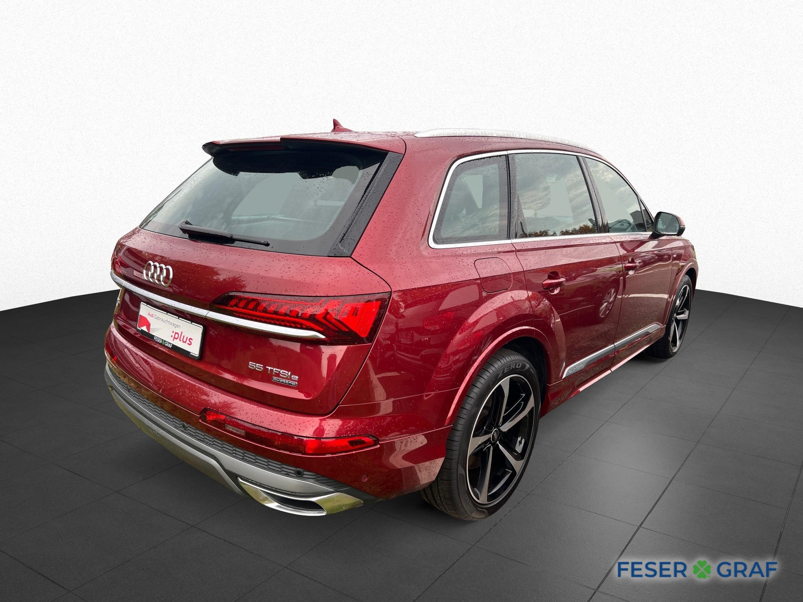 Audi Q7 SUV TFSI e 55 qu S line-Luft-AHK-Pano-Matrix 