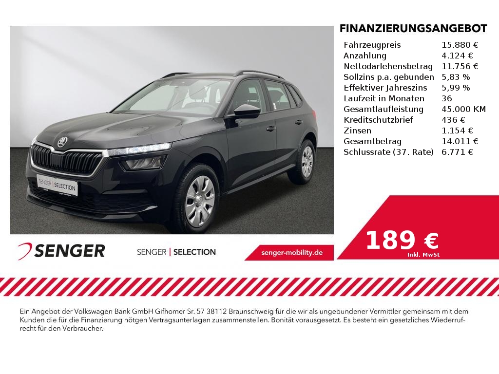 Skoda Kamiq Active 1.0 TSI CarPlay LED Cool & Sound P. 