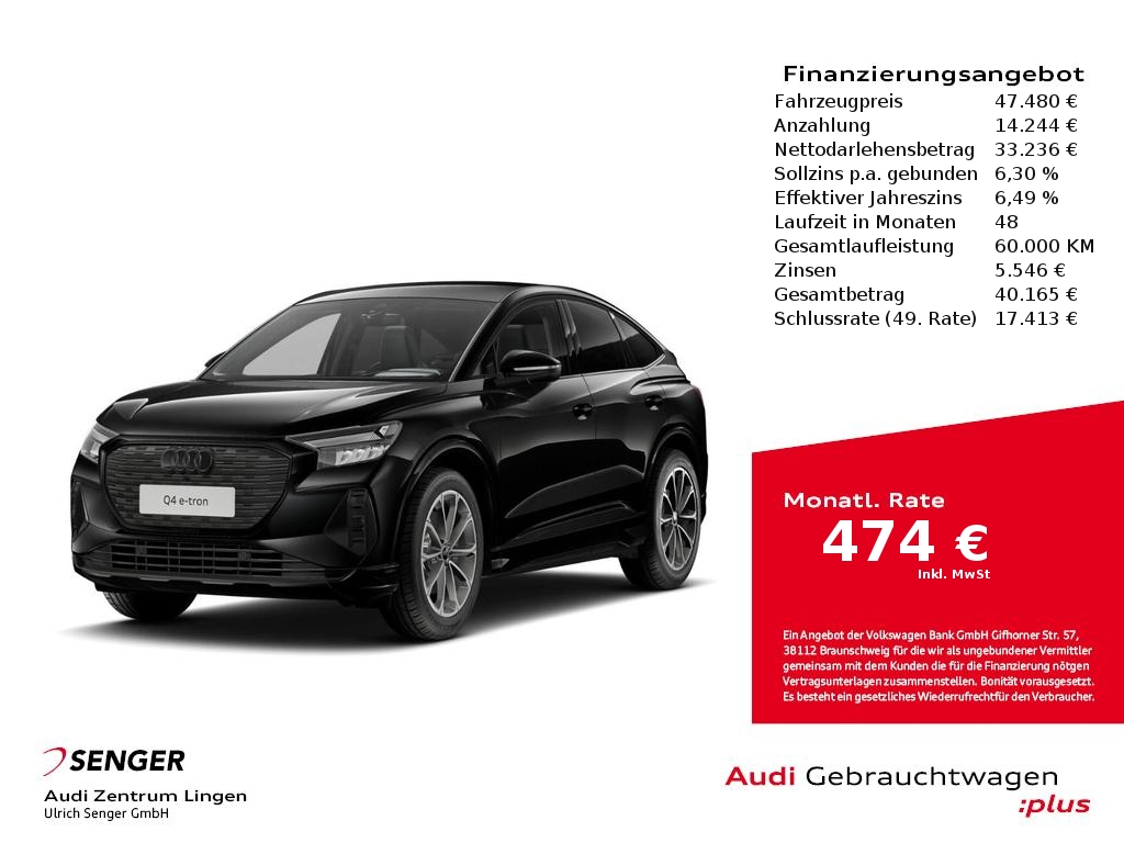 Audi Q4 Sportback 40 e-tron MMI LED AHK 