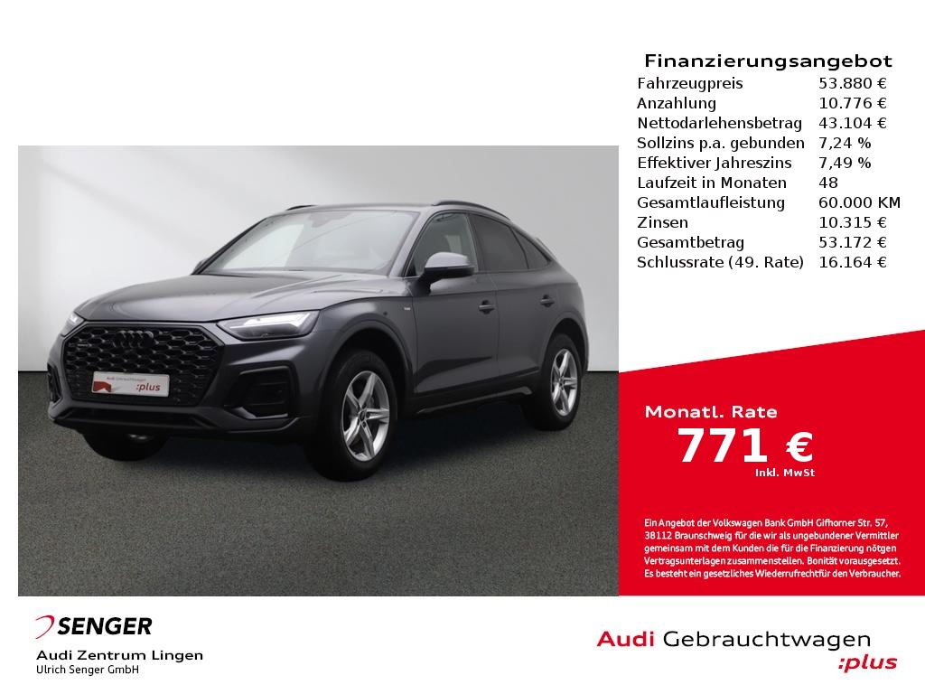 Audi Q5 Sportback S line 40 TDI quattro MMI LED AHK 