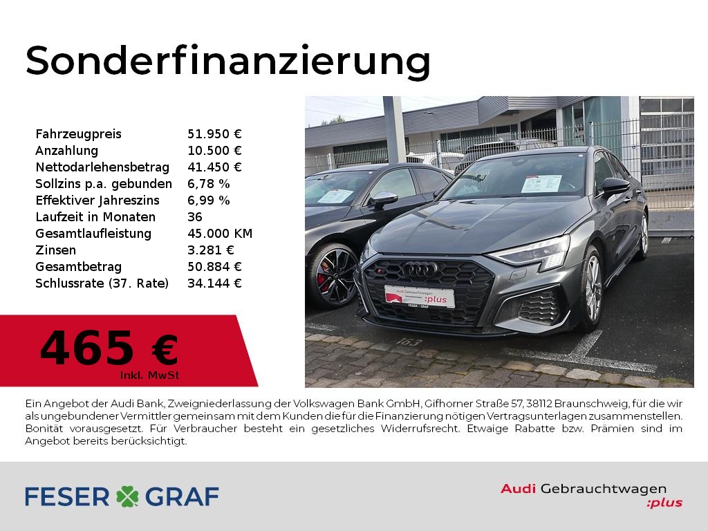 Audi S3 Limousine 2.0 TFSI quat. S tr. - PANO/ACC/NAV 