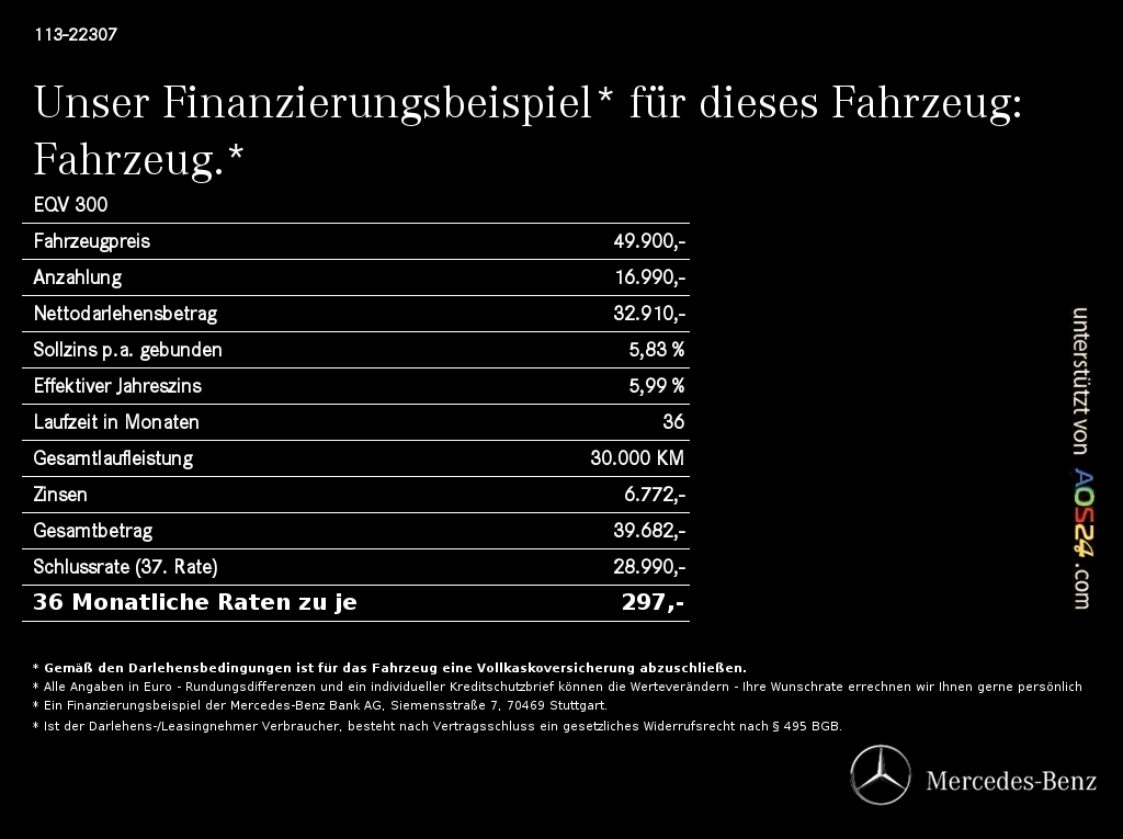 Mercedes-Benz EQV 300 AVANTGARDE* 2xel.Schiebetür* Totwinkl* 360° 