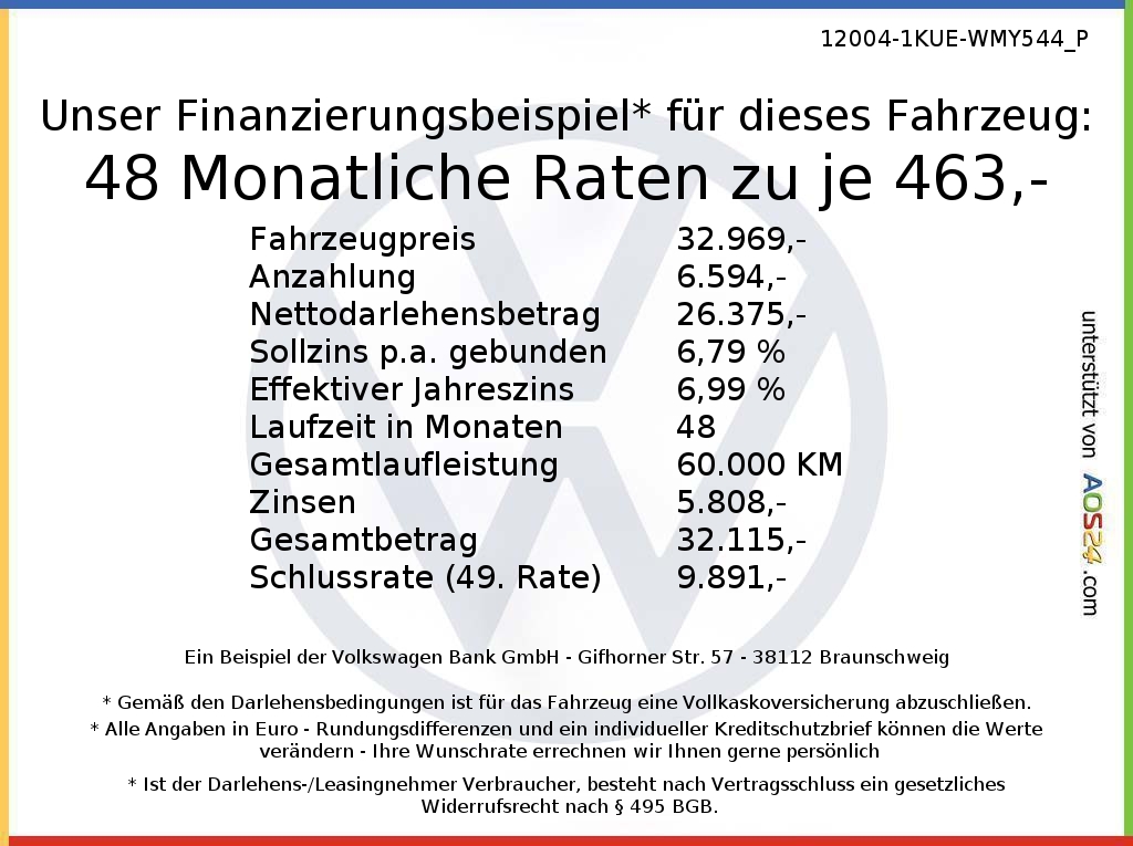 VW Caddy 2,0 l TDI EU6 SCR 75 kW Akustik-Paket 