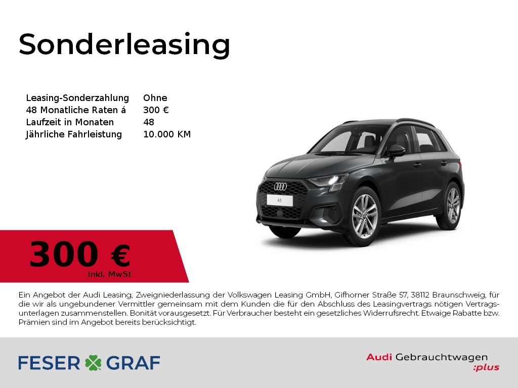 Audi A3 Sportback 35 TDI S tronic RüKa Standh. Navi LED 