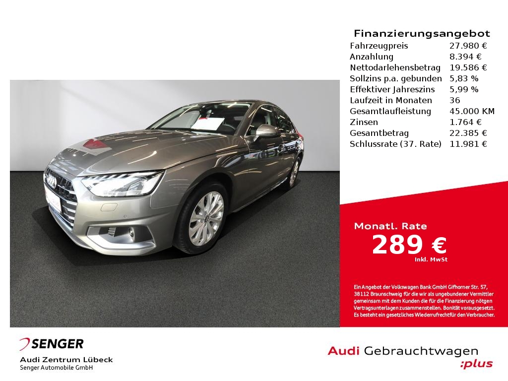 Audi A4 Limousine 40 TFSI Advanced Sitzh. Navi Matrix 