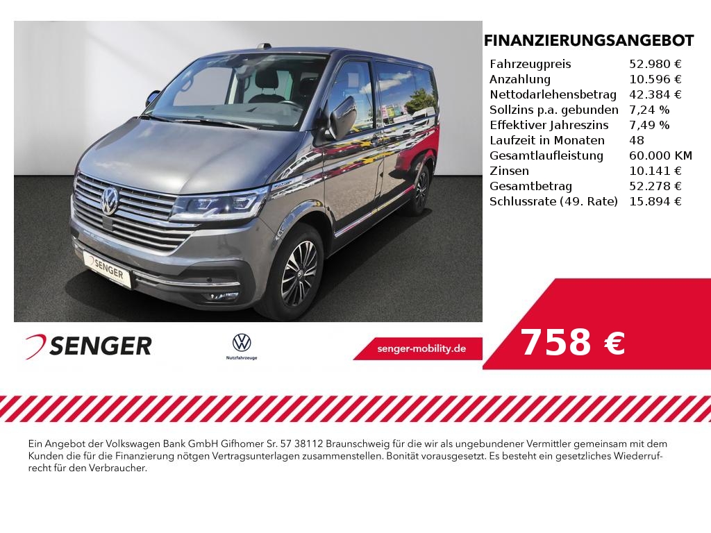 VW T6.1 Multivan Generation SIX 2.0 TDI AHK Navi 