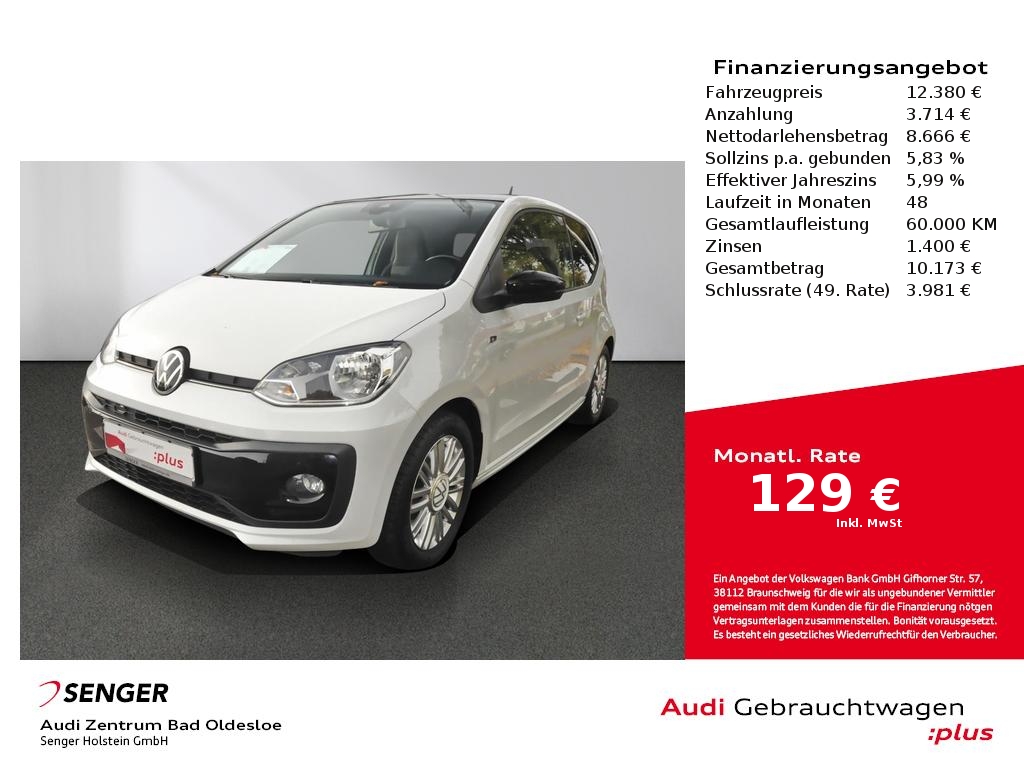 VW Up! 1.0 R-Line Klima Bluetooth Rückfahrkamera 