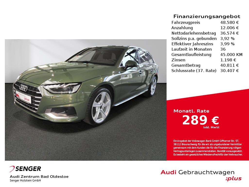 Audi A4 Avant advanced 35 TFSI S line LED AHK Pano. 