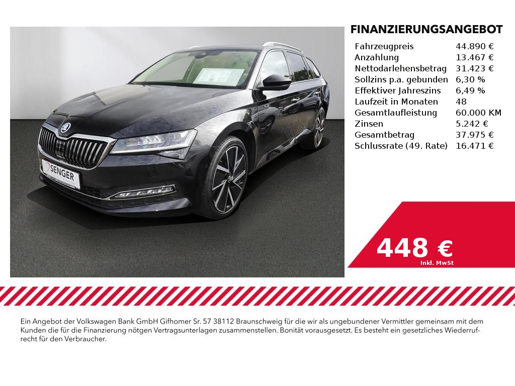 Skoda Superb Combi 2.0TDI Style Navi AHK Standh. LED 