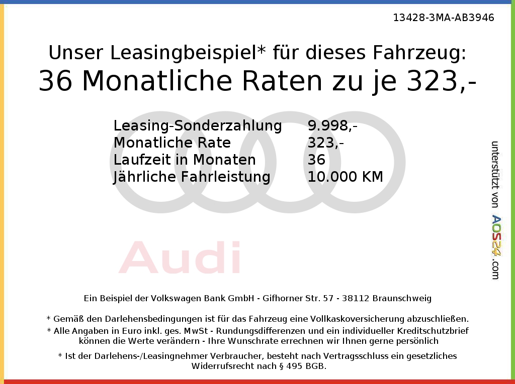 Audi A3 Limousine 35 TFSI S line S tronic Leder LED 