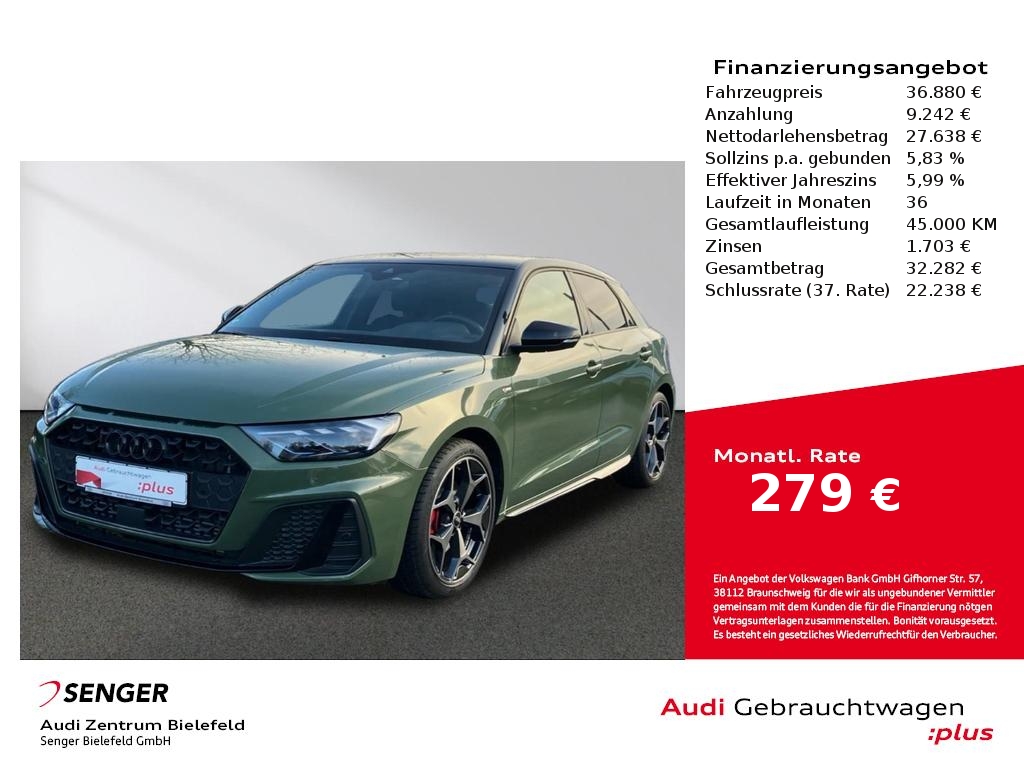 Audi A1 Sportback S line 40 TFSI S tronic MMI LED B&O 