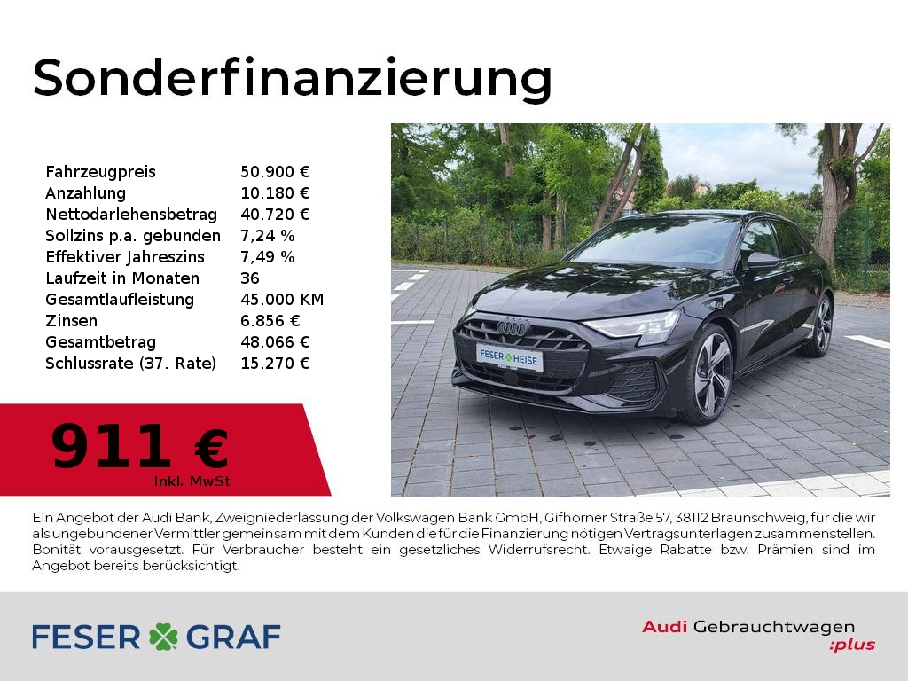 Audi A3 Sportback S line 35 TFSI 110(150) kW(PS) S tron 