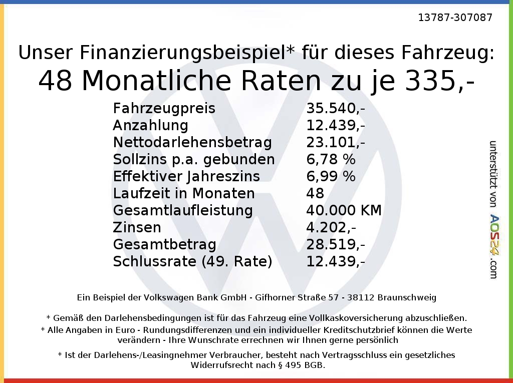 VW T-Cross Style 1.0 l TSI OPF 85 kW (116 PS) 7-Gang-Doppelku 