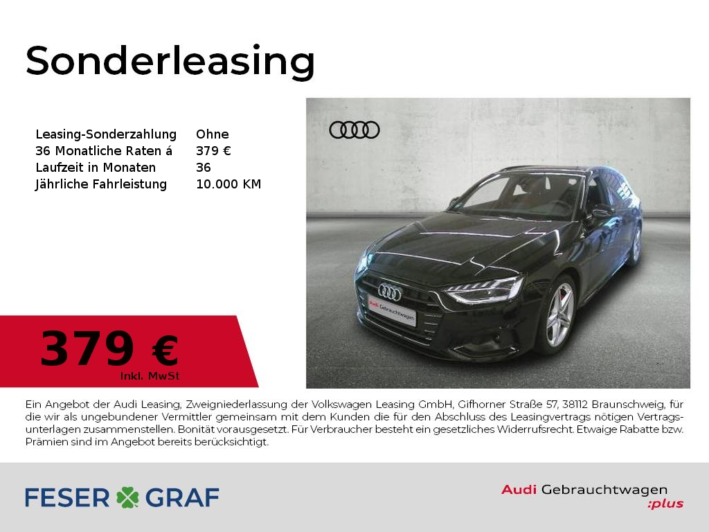 Audi A4 Avant 40TFSI S line Int/LED/HuD/Pano/AHK/Standh/1 