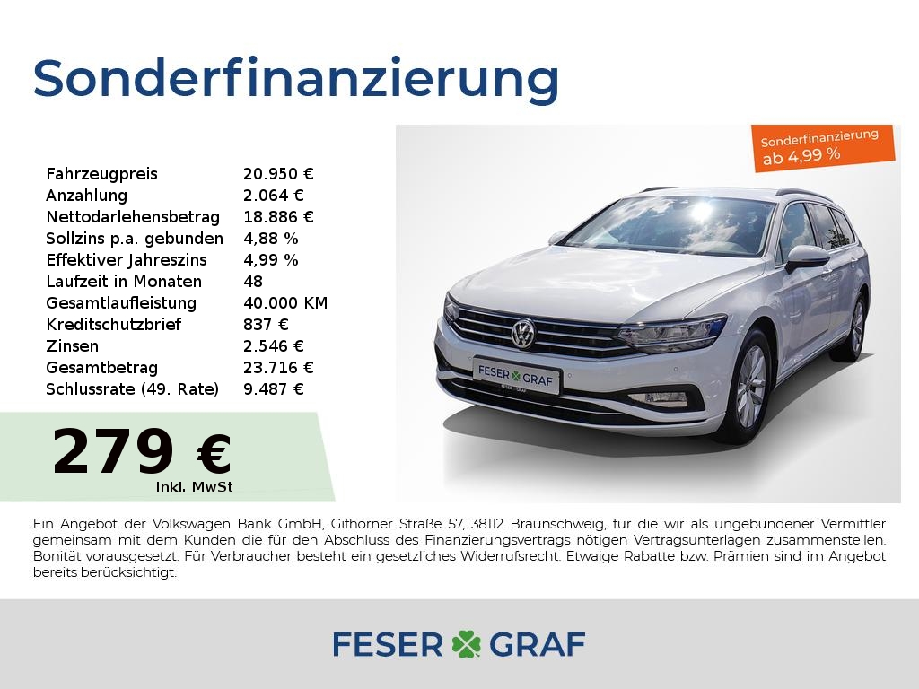 VW Passat Variant Business 1.5 TSI DSG AHK Navi 