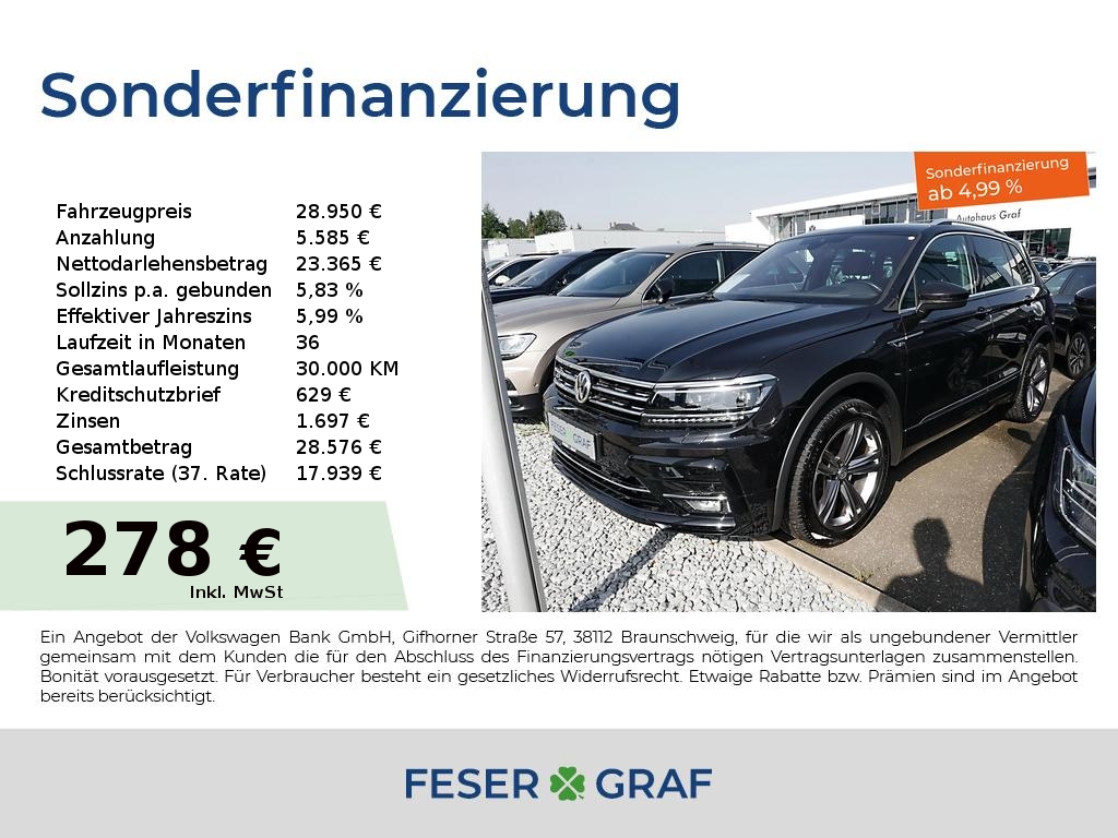 VW Tiguan R-Line 2.0 TSI 4-M DSG el. Heckklappe 19