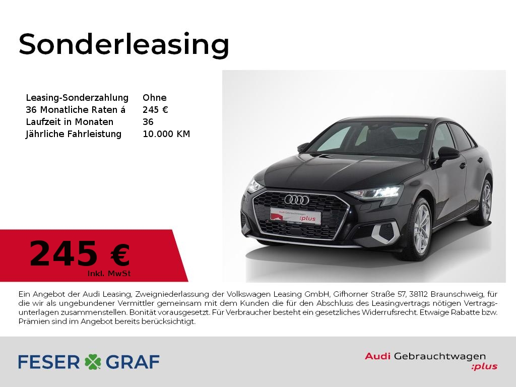 Audi A3 Limo. 30 TFSI advanced Virtual/Navi/PDC/17` 