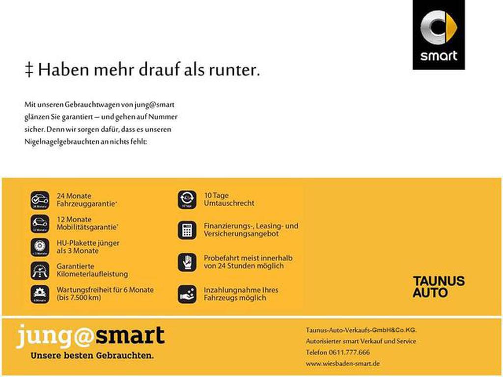 Smart ForTwo EQ Exclusive Pano 22kW-Lader Connect DAB 